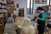 Сегодня прошла встреча с представителями старшего поколения в помещении библиотеки МУК